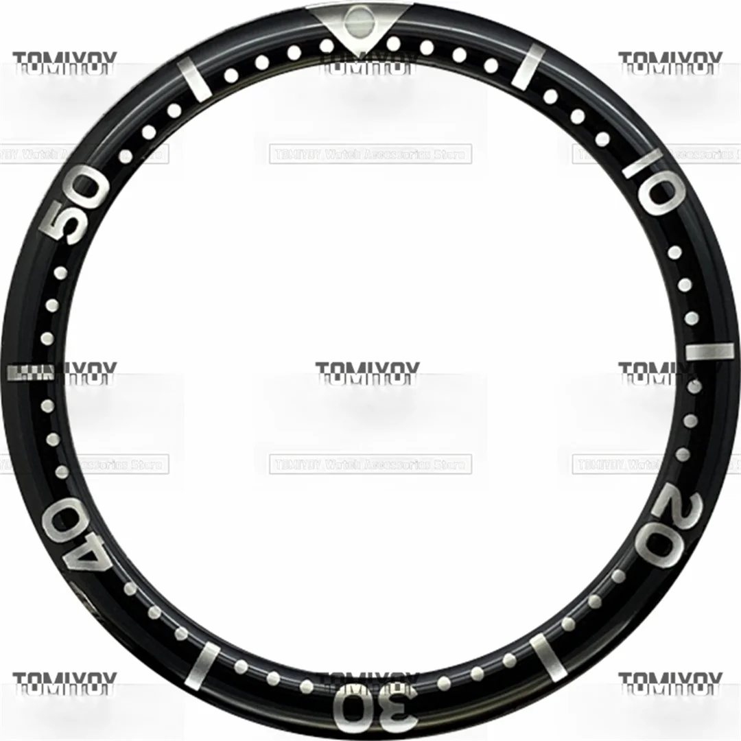 38MM black green blue and white resin flat bezel insert Fit for Sekio007 SKX009 men\'s mechanical watch