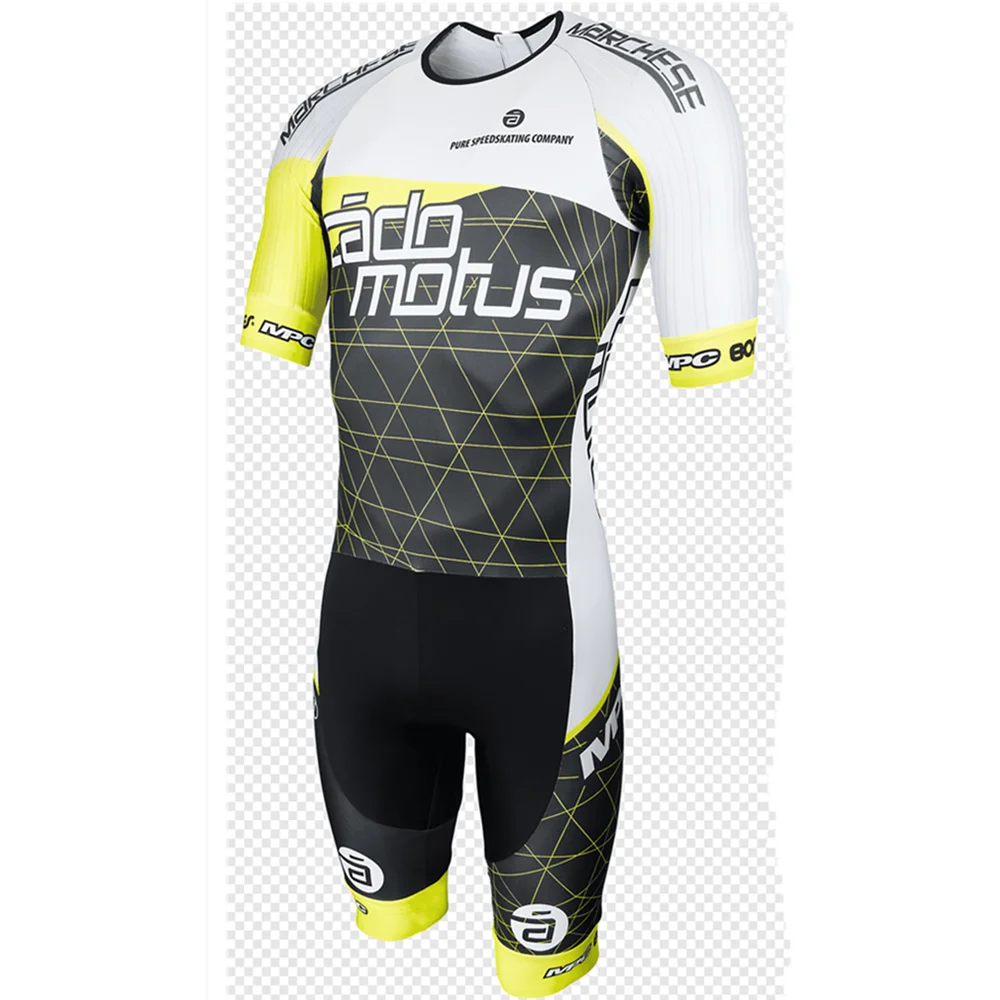 

Cudomotus Cycling Team Skating Suit Racing Skin Suit Men Speed Inline Roller Skate Triathlon Set Bike Ciclismo Skating Jumpsuit