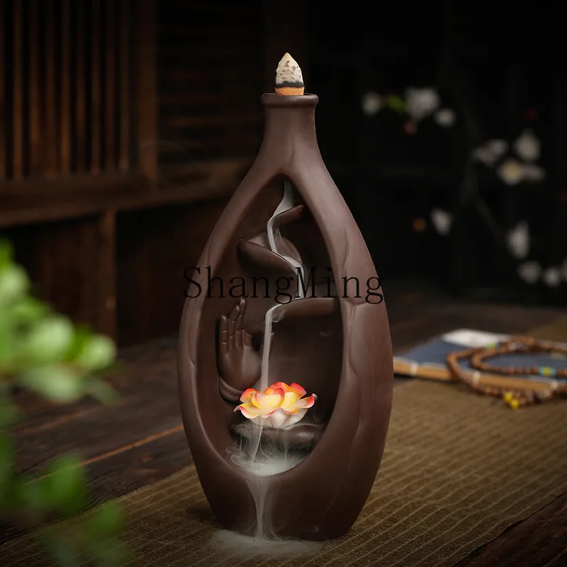 

PYH backflow incense burner, alpine flowing water, lucky ceramic creative ornament, tea ceremony sandalwood dual use