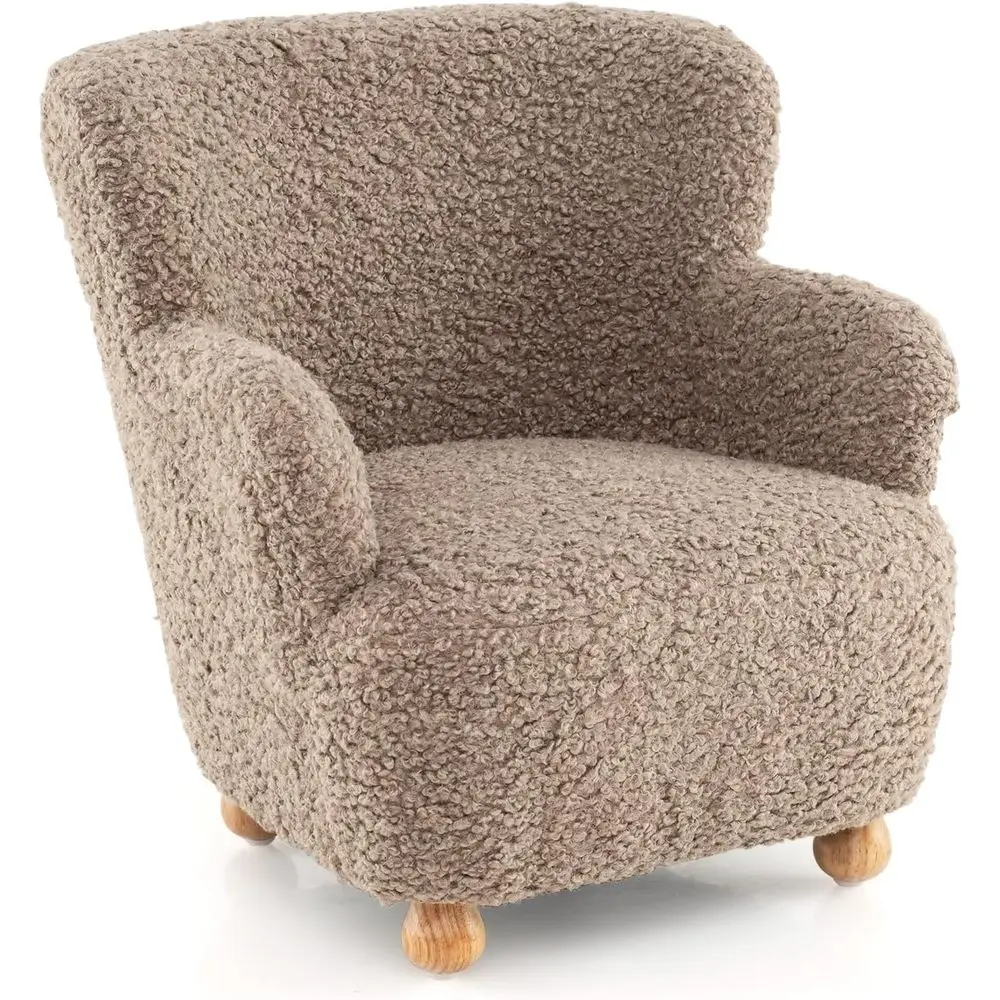 

Toddler Armchair with Rubberwood Legs, Upholstered Reading Chair for Kids Aged 3+, Suitable for Bedroom or Playroom