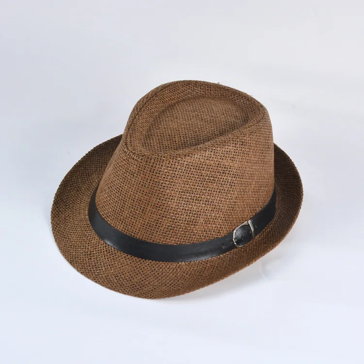 

European and American summer sunshade sunscreen jazz straw men's top straw outdoor British style student hat
