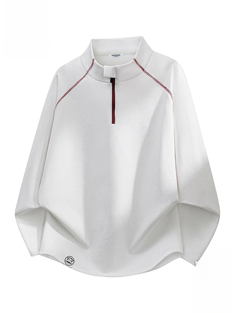 

Мужская толстовка Paul Frank с длинным рукавом, весенняя, для активного отдыха, велоспорта, с принтом Big Mouth Monkey, белая, на молнии, свободного кроя, из полиэстера