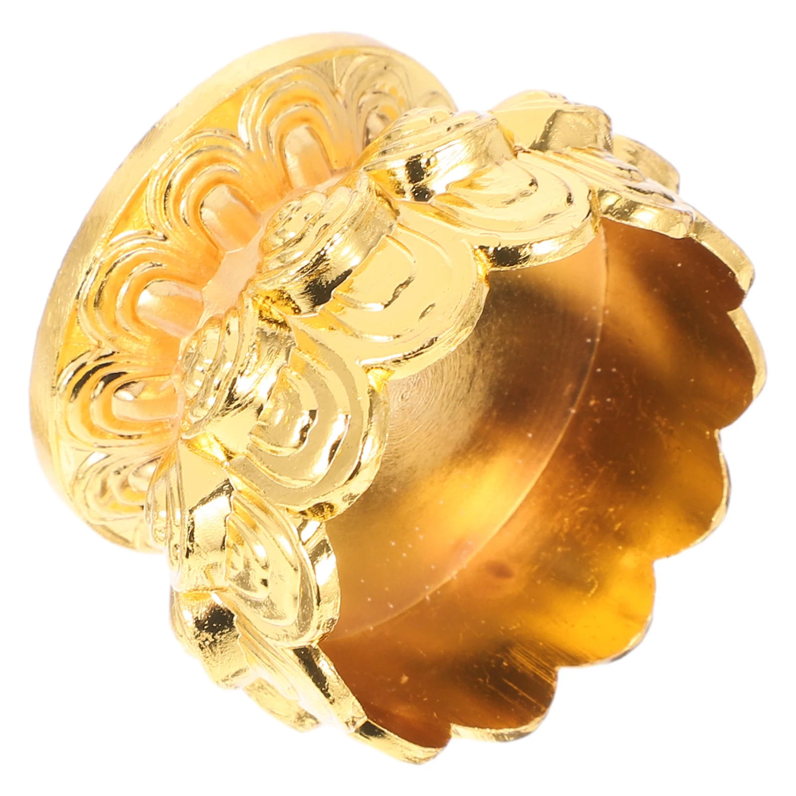 

Buddhist Lotus Butter Lamp Holder Imitation Colored Glaze Perfect for Altars Festivals Home Decor Lotus Holder