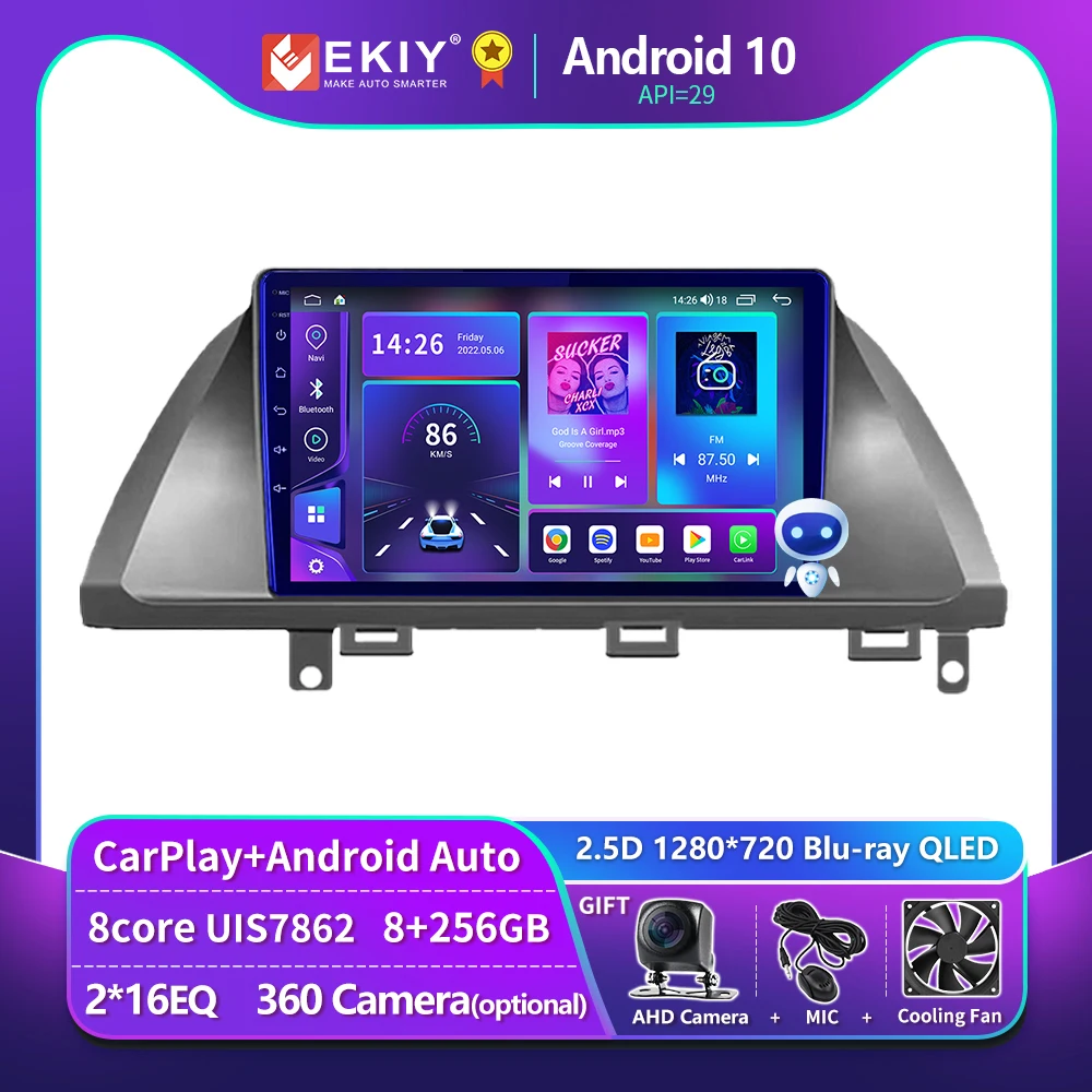 EKIY T900 Car Radio For Honda Odyssey 2005-2010 Multimedia Video Player 2Din Wireless Android Auto Carplay Navigation GPS Stereo