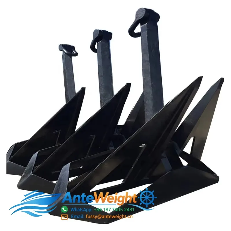 Marine Boat Cast Steel 300KG to 100000KG High Holding Power HHP Flipper Type Delta Anchor