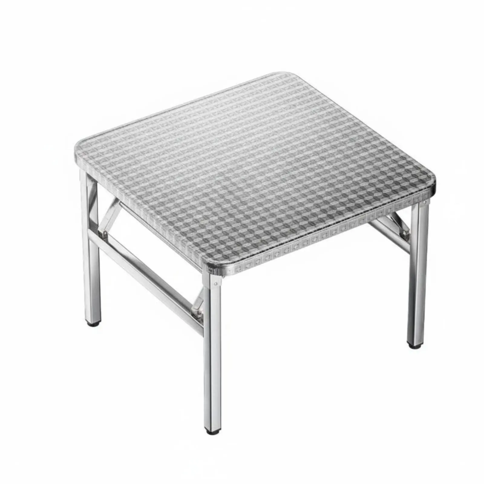 

Square Folding Table Foldable Design Square Steel Dining Surface Space-Saving Sturdy-Duty for Campers, Restaurant Owners