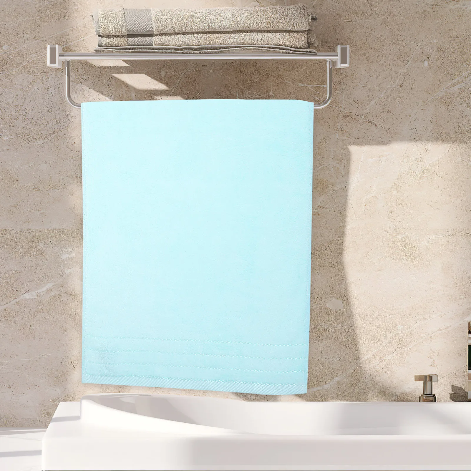 

2Pcs Thickened Cotton Facial Towels Highly Absorbent Breathable Soft Warm After Shower Towel for Home Hotel Beauty Shop Xl