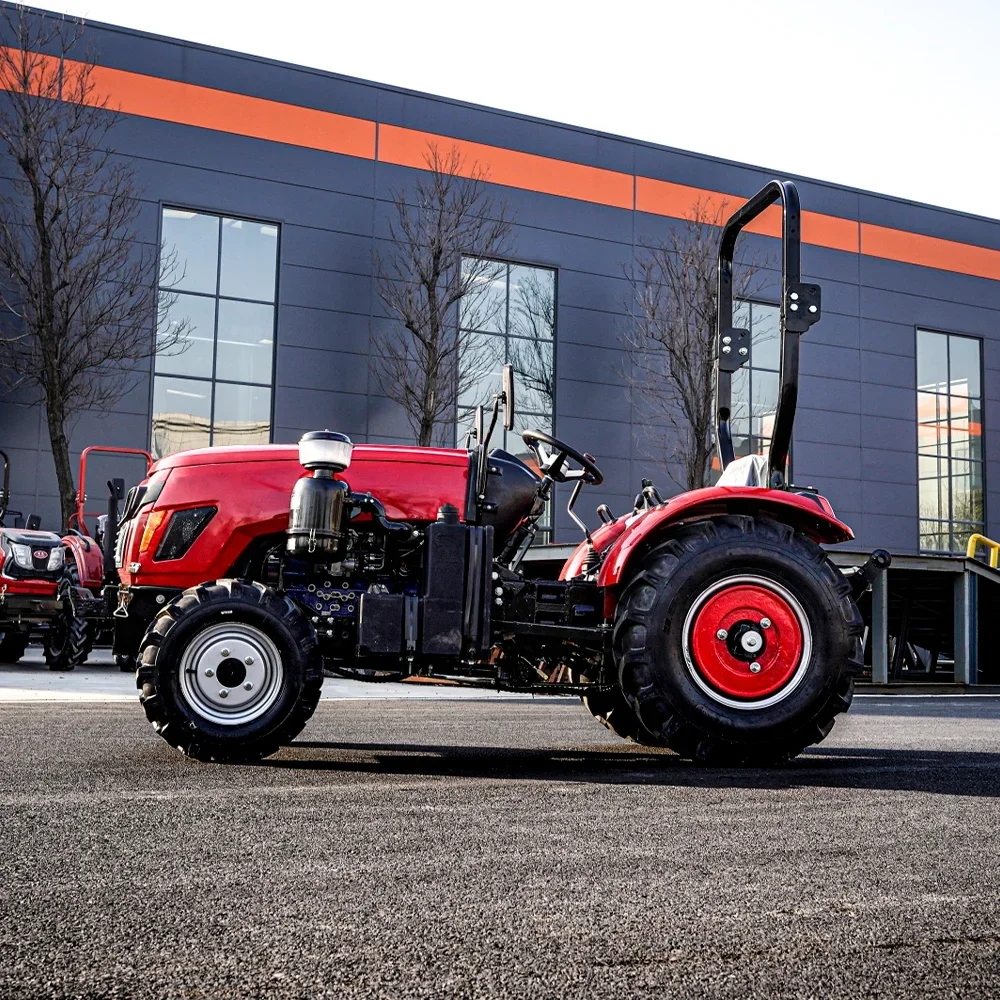 4X4 70Hp Farming Agriculture 4 Stroke Lawn Mower Tractor for Sale With CE  pallet forks and snowplows