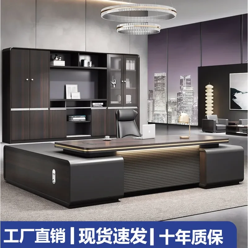 for Boss Desk Office Table and Chair Combination Simple Modern President Desk Leadership Office Furniture Supervisor Manager