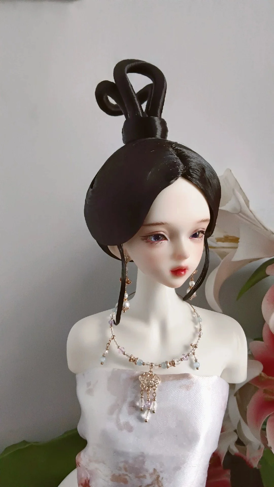 1/6 1/4 1/3 القديمة زي BJD شعر مستعار الصينية Hanfu الجنية الشعر الرجعية الباروكات ل BJD/SD YOSD MSD SD13 فتاة إكسسوارات دمي C2458