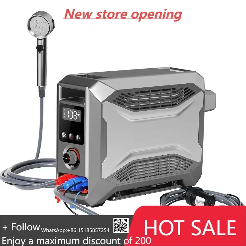 

Rechargeable Outdoor Camping Shower with Overturn Protection Off Gas Water Heater
