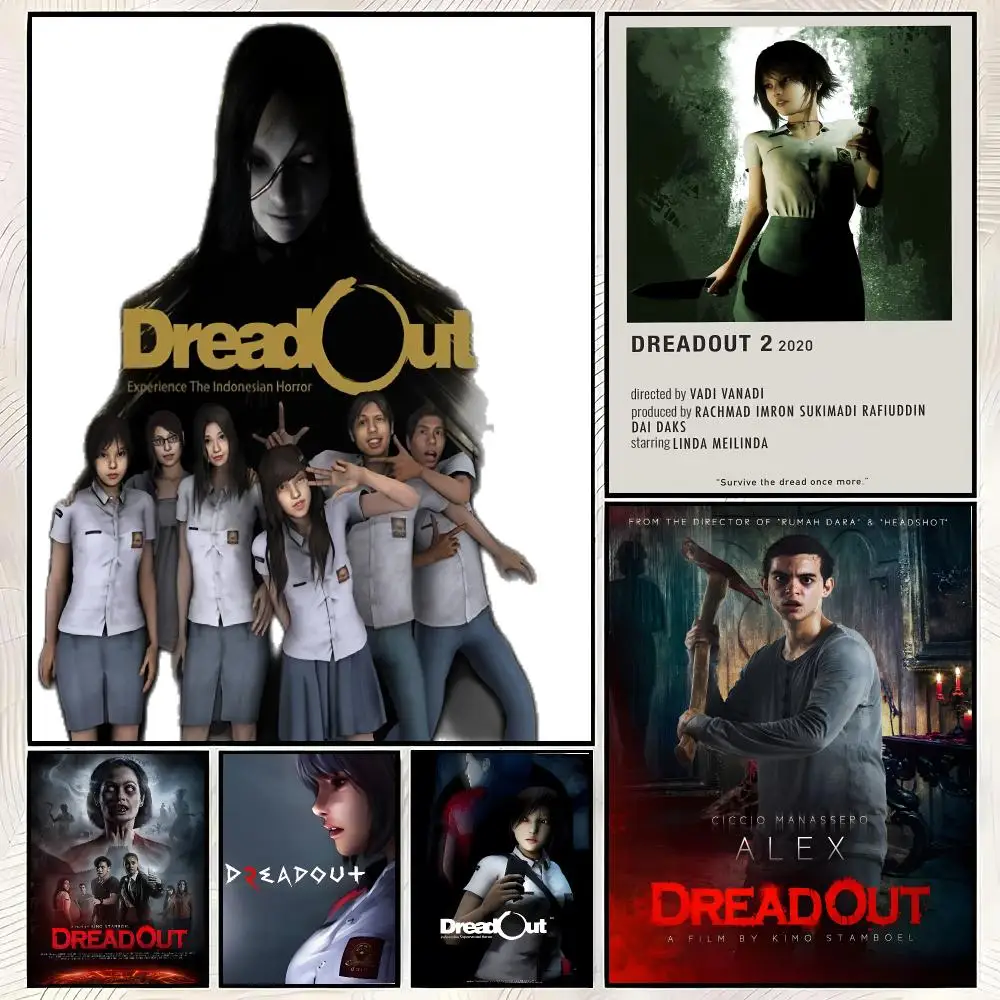 Game D-DreadOut Poster Vintage PP Paper Wall Art Home Decor Print for Bedroom Living Room Aesthetic Gift