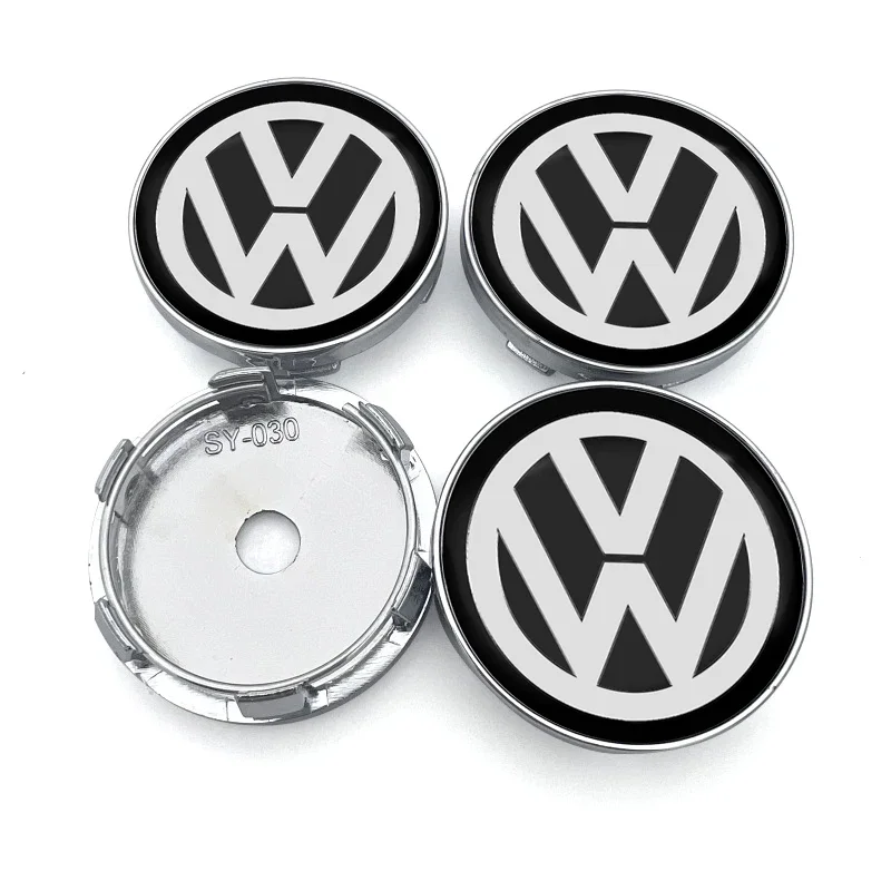 4PCS 56/60mm Wheel Center Cap Logo Hub Cover Badge Emblem For Volkswagen Polo Passat B5 B6 B7 T4 T5 Golf 4 5 6 Tiguan Jetta Gol