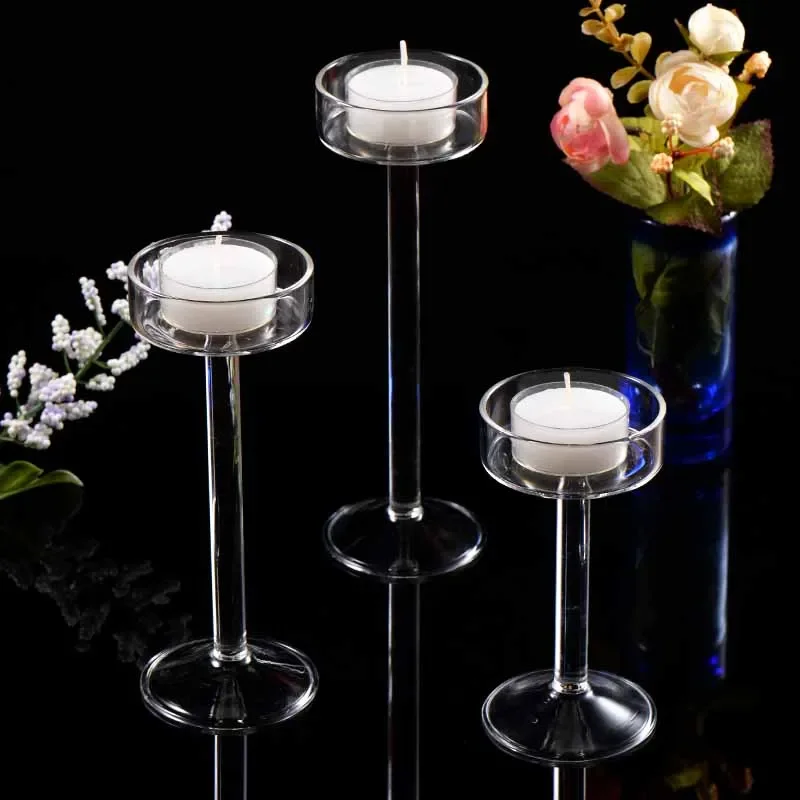 

Beautiful Classic Glass Candle Holder Wedding Bar Party Home Decor Decoration Fashion Candlesticks Living Room Home Decoration