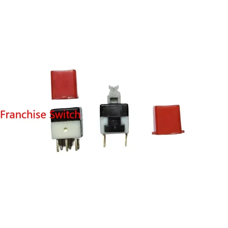 

50 шт. P1-2S-1R 7*7*8 Двухрядный 6-контактный самовыключаемый кнопочный переключатель без фиксации