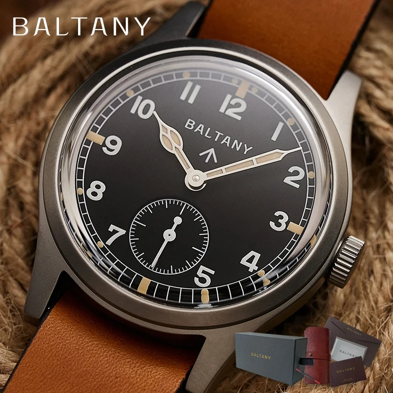 2024 Baltany Retro Classic S182025 Automatic Mechanical Watch ST1701 Leather Stainless Steel waterproof Luminous watches for men