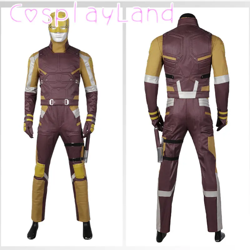 

Michael Murdock Cosplay Devil Costume Superhero Matt Battle Outfit With Head Mask Men suit Halloween Carnival Jumpsuit