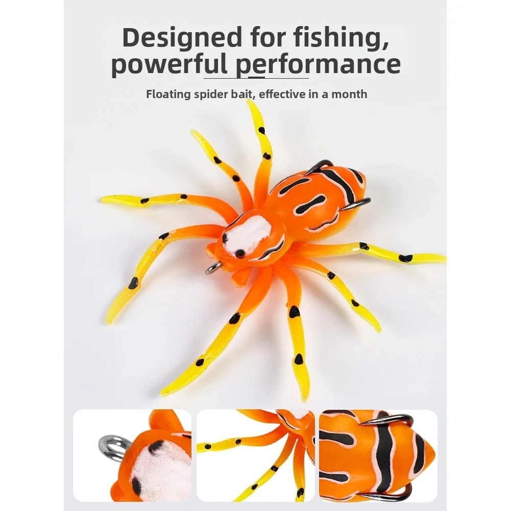 

5 шт. плавающих приманок-лягушек с шумовыми лепестками, мягкий силиконовый корпус, двойной крючок из углеродистой стали для поверхностной рыбалки в различных водоемах