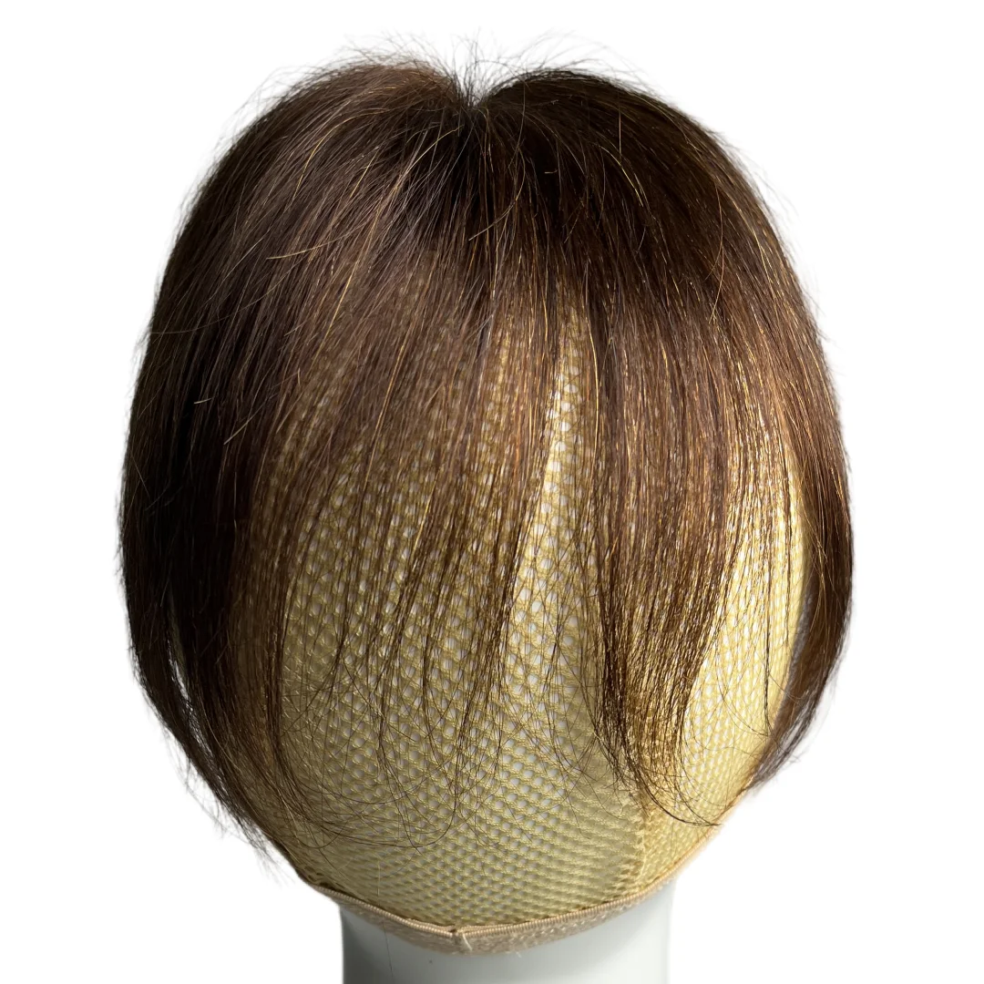 Kurzhaar-Topper für Frauen, echtes Echthaar, natürliche Haarteile, Mittelteil, glattes Haar, Abdeckung graues Haar, 15,2 cm