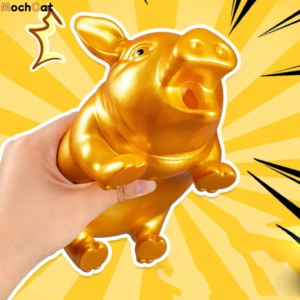 

Игрушка-пищалка для собак в виде большой свиньи с функцией сжатия и отверстиями для снятия стресса, издающая громкий звук