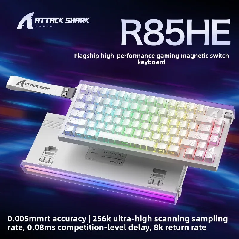 ATTACK SHARK R85 HE 75% Magnetic Wired Gaming Keyboard 8KHz Polling Rate Rapid Trigger 0.005mm RT Precision Hot-Swappable