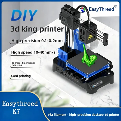 Easythreed K7 Portable Mini Desktop 3D Printer Household DIY Model Making 3D Printing Machine Entry Printer for Beginners & Kids