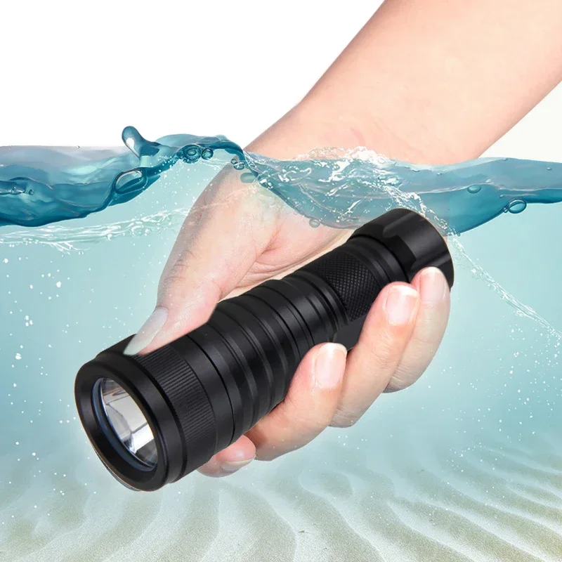 10000 lumens LED Diving Flashlight Waterproof hard anodized Underwater 200meter Scuba Diving Torch 1-Mode Lantern lamp