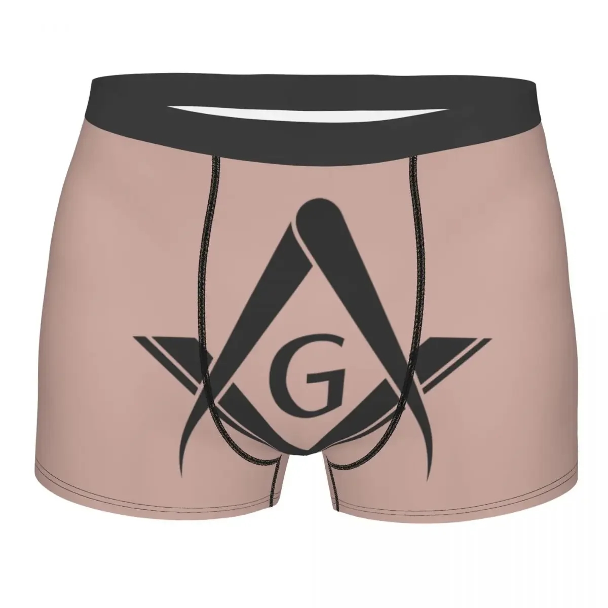 Custom Male Cool Freemason Symbol Underwear Masonic Mason Freemasonry Boxer Briefs Soft Shorts Panties Underpants