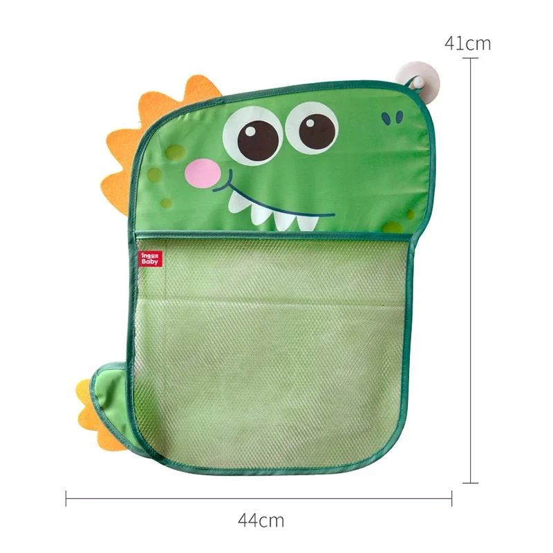 Baby Bath Toy Storage Bag Cartoon Cute Duck Mesh Quick Drying Bathroom Bath Bag with Suction Cup Drying Hanging Bag view 5