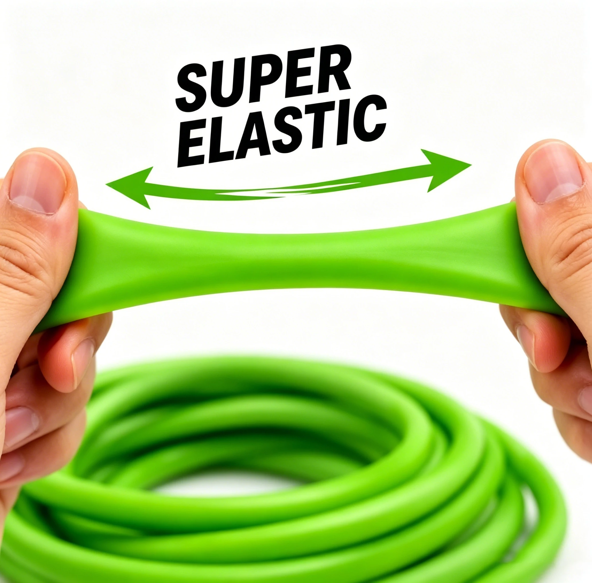 Bright Green High Elasticity Resilient Rubber Hose  ID 1-8mm for Slingshot ,Fitness ,DIY ,Industrial Use ﻿