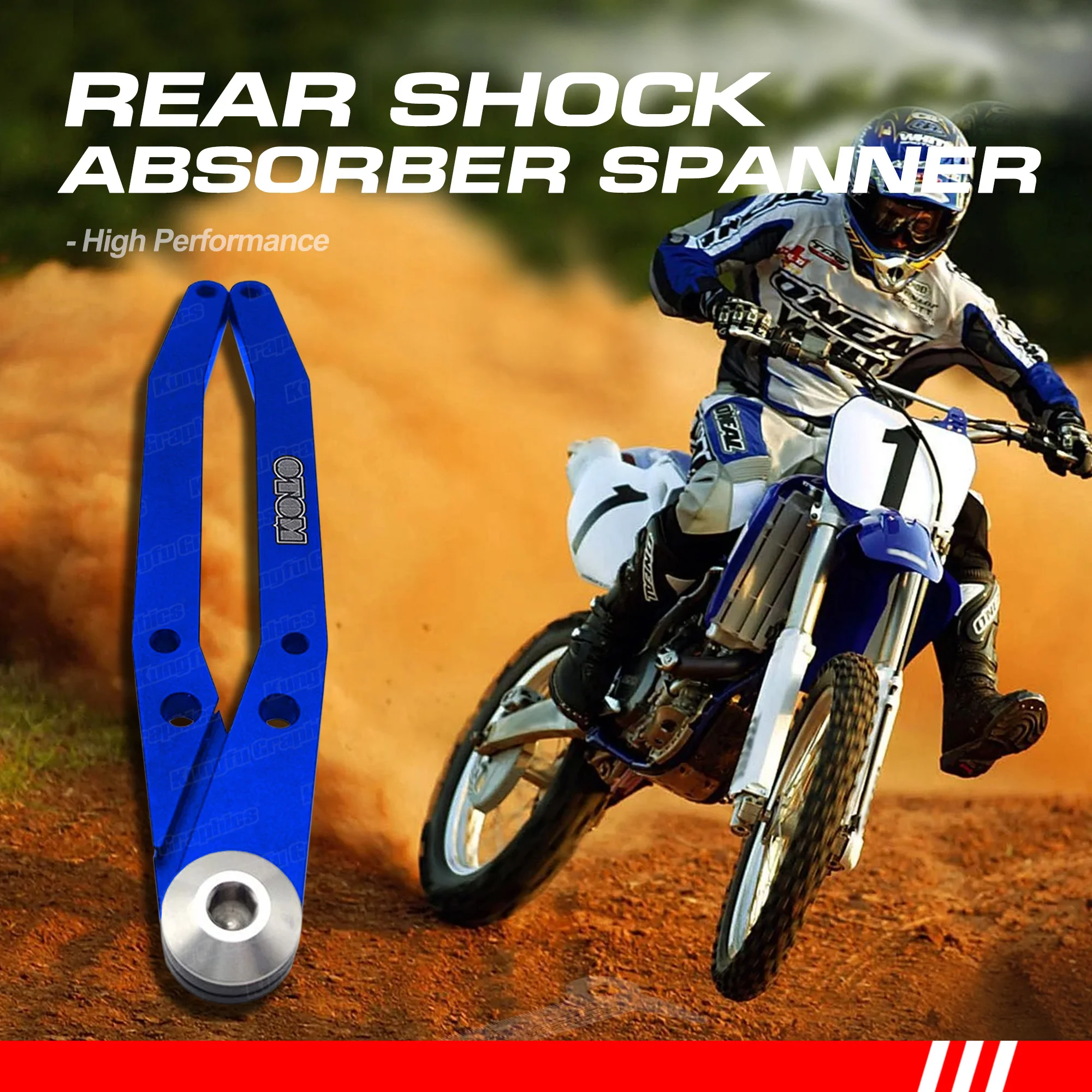 

Motorcycle Oil Filter Cap Remover Wrench Shock Absorber Spanner for Dirt Bike SXF XCF EXC CRF KXF KLX RMZ YZF WR, Blue
