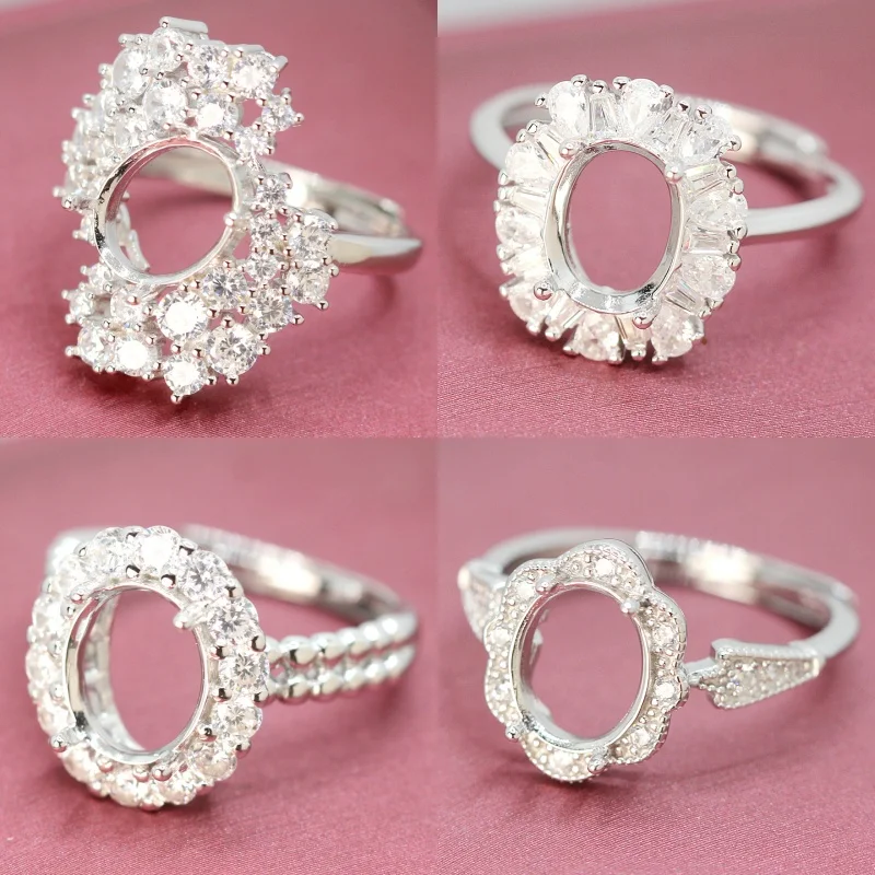 

Настройки для колец, основа для колец овальной формы, драгоценные камни, ювелирные аксессуары, женские аксессуары, Новое поступление 2025, модное регулируемое