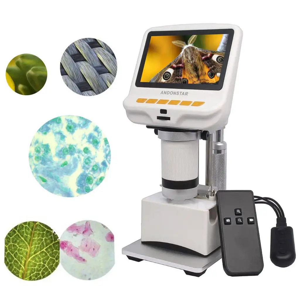 4.3'' Digital Microscope for Phone USB Soldering Tool BGA SMT Jewelry Appraisal Kids Learning Tool with Biologic Use