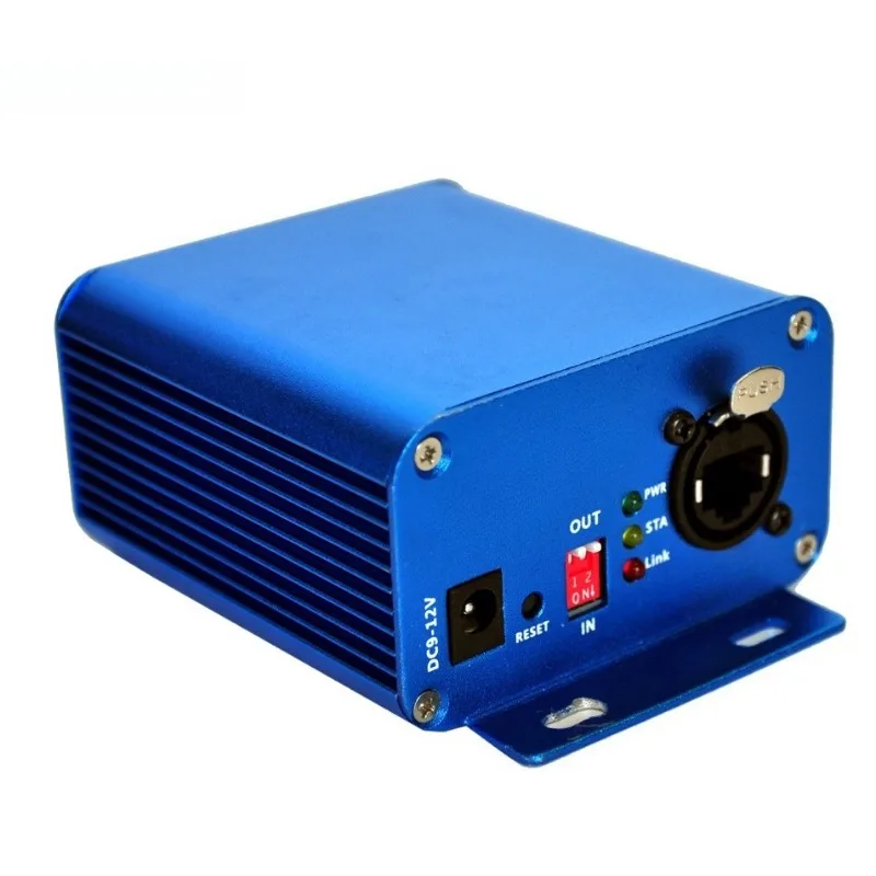 2‑Channel 3‑Pin Artnet Controller Bidirectional Network Signal Converter For Stage Lighting System