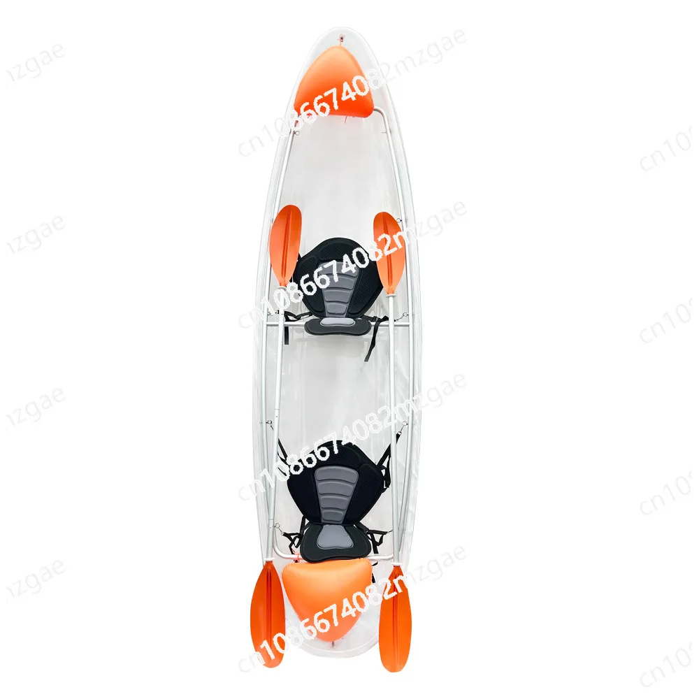 

Outdoor sports boat transparent crystal plastic kayak photo