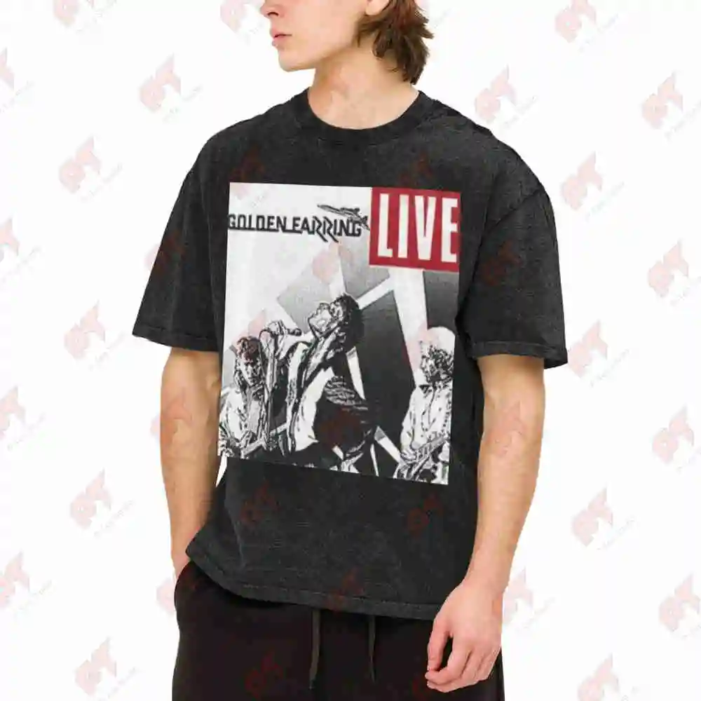 Golden Earring Live Concert Vintage Washed Tee Pure Cotton T-Shirt