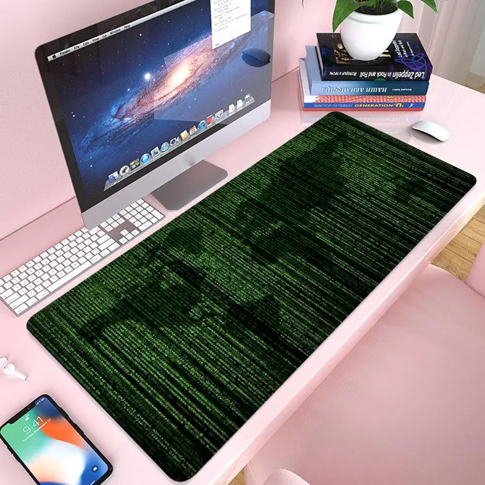 لوحة ماوس برمز ماتريكس للألعاب 900 × 400 لوحة ماوس ألعاب Xxl حصيرة الماوس ملحقات المكاتب لوحة المفاتيح لوحة طويلة حصيرة مكتبية للكمبيوتر