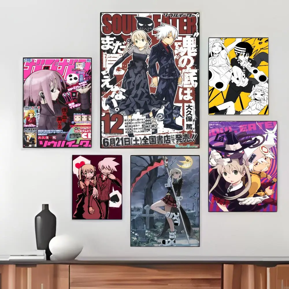 Gothic Anime Soul Eater Poster Pegatina artistica HD autoadhesiva impermeable para salon dormitorio