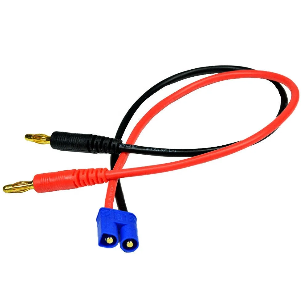 20PCS EC3 Male To 4mm Banana Plug Adapter 14AWG 300mm Battery Charger Lead Cable For RC Drone And Airplane Lipo Battery