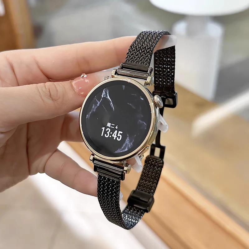 لساعة سامسونج جالاكسي 4 44 40 مللي متر 5pro active2 جير s3 سوار لهواوي ساعة gt2/3 حزام 20 22 مللي متر حزام مغناطيسي معدني فاخر