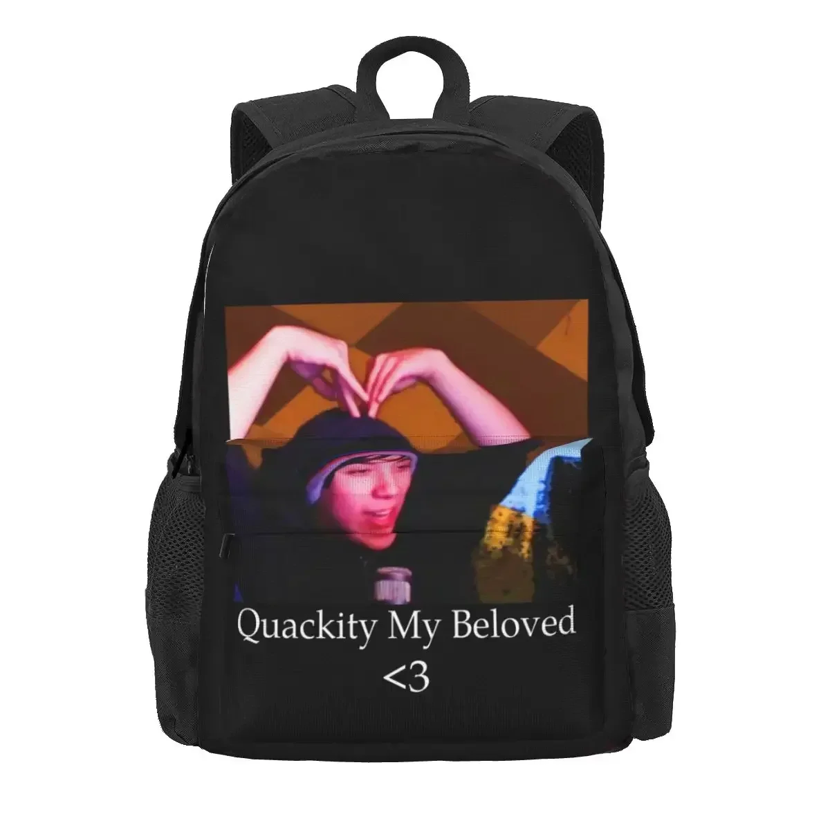 حقيبة ظهر كارل جاكوب ترتدي Quackity My Beloved ذات سعة كبيرة، حقيبة تخزين للتدريب العتيق، حقيبة ظهر للركوب