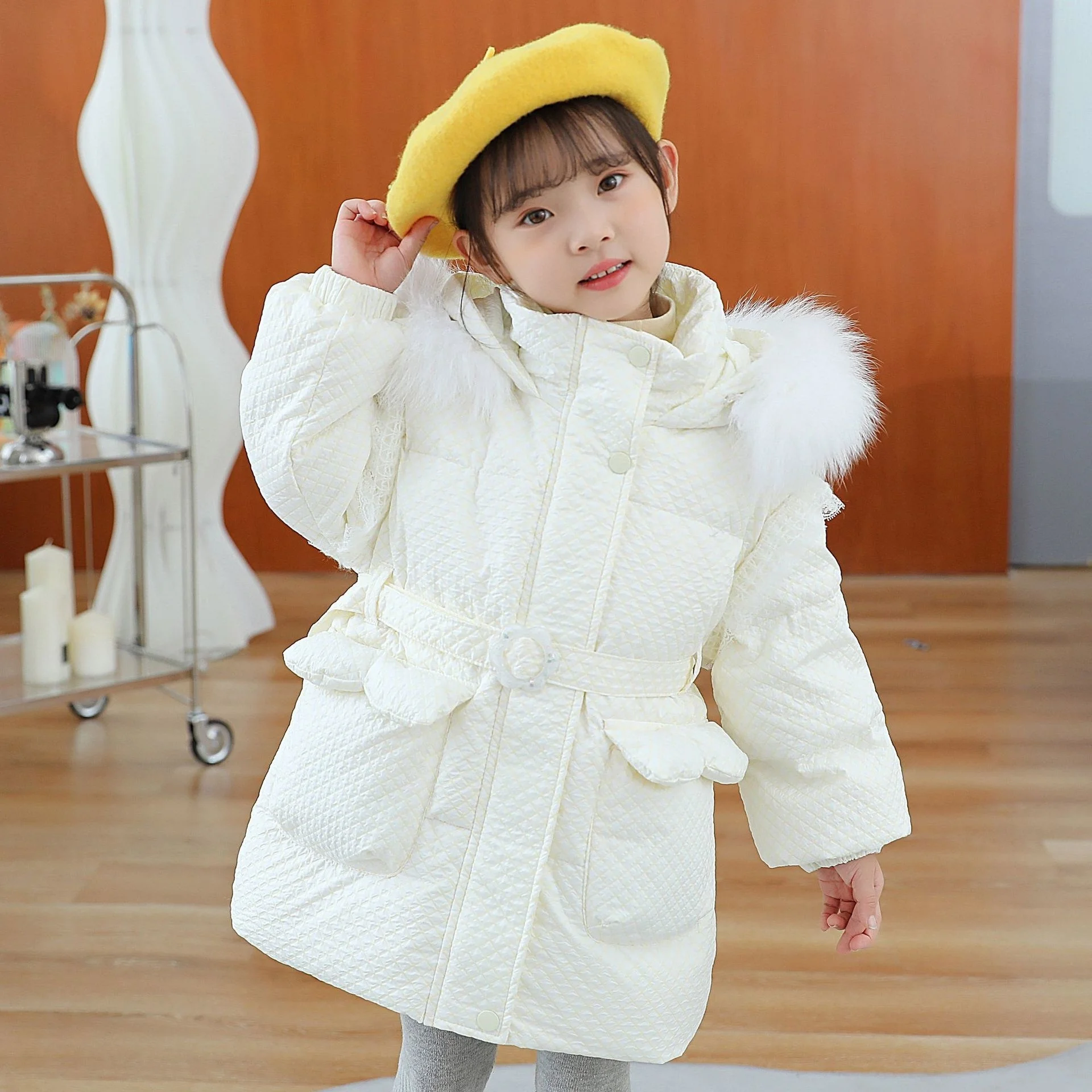 

New Warm White duck down Jacket for toddler Girl Winter clothes children Outerwear girls clothing parka kids cute coat snowsuit