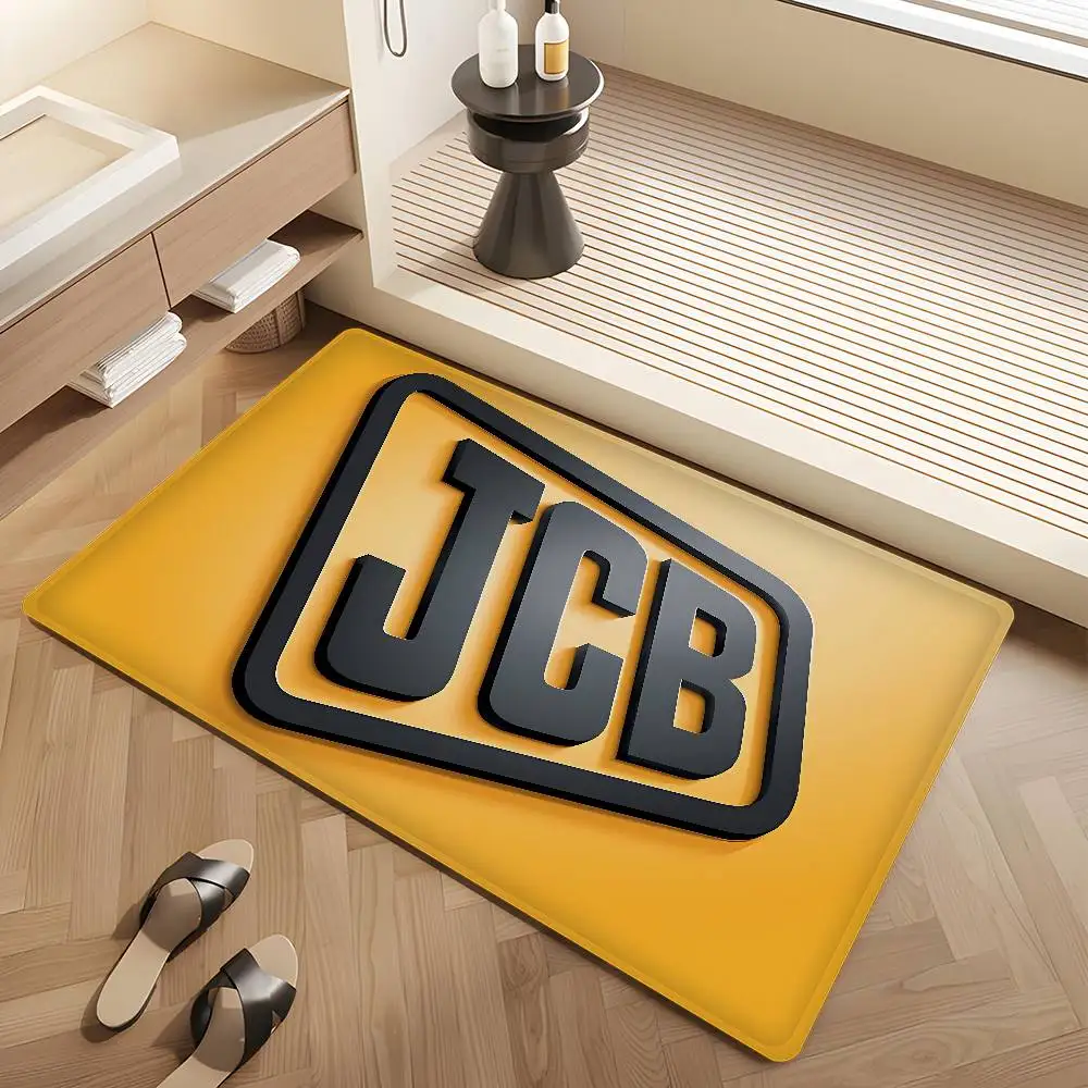 Bodenmatte mit J-JCB-Logo, rutschfest, für Waschküche, Wäsche, Dekoration, Balkon, Kinderzimmer, Wohnzimmer, Haushaltsteppiche