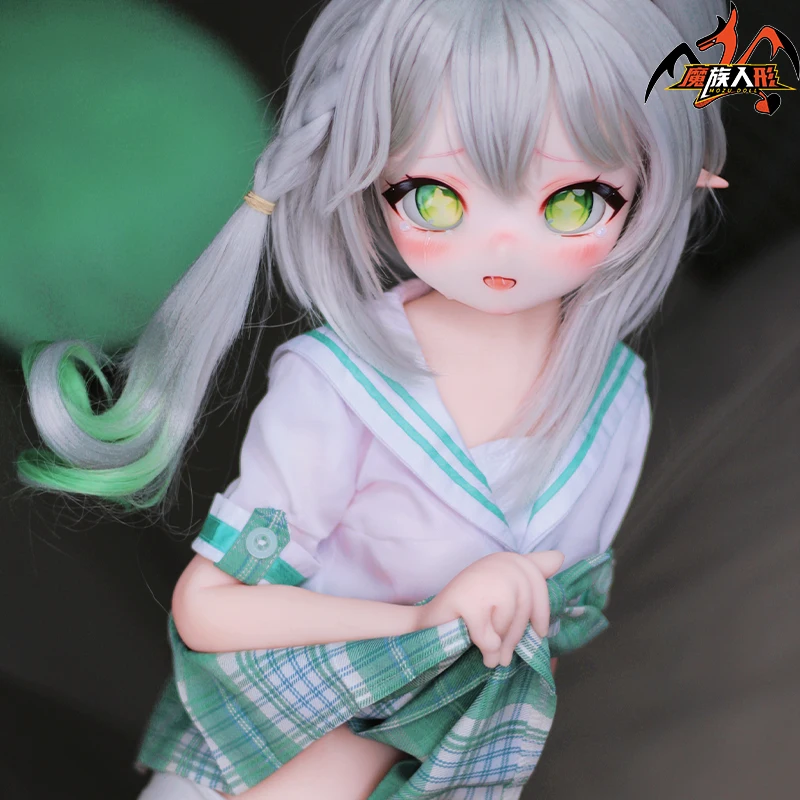 دمية MOZUDOL واقعية من السيليكون على شكل شخصية جينشين ناهيد ورقة صغيرة ناعمة حقيقية مع هيكل عظمي معدني مفاصل