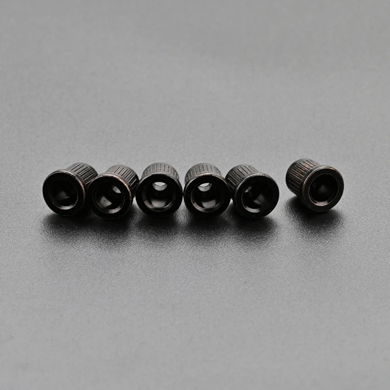 6 Pcs Gitarre Aderendhülsen Gitarre String Caps Schnalle Durch Körper Aderendhülsen Elektrische Gitarre Ersatzteile 69HD – Detail 9