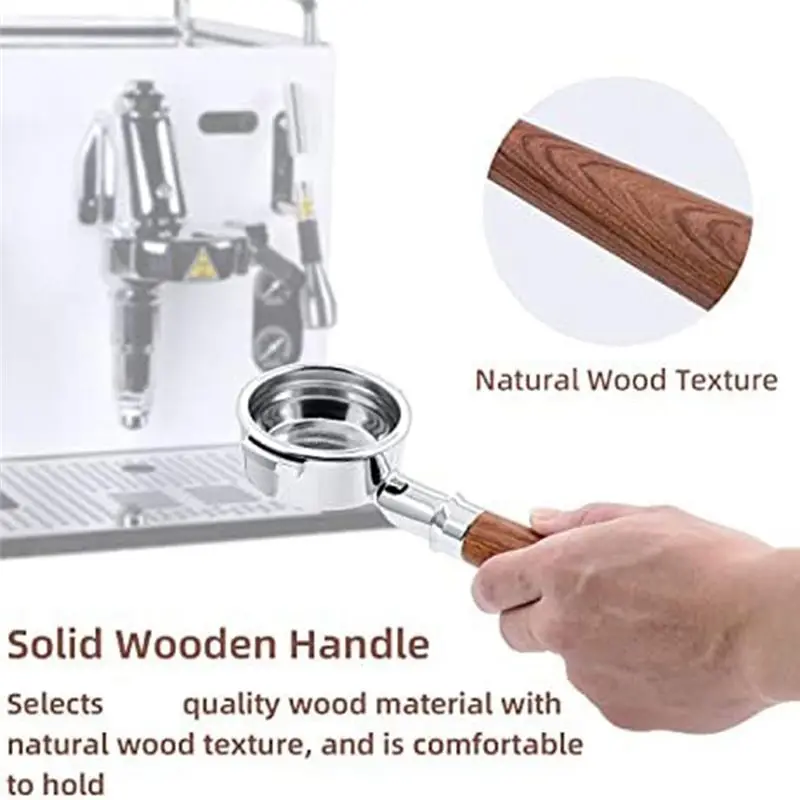 AEE4-58Mm Coffee Bottomless Portafilter For E61/Expobar E61/Rocket E61ECM,304 Food Stainless Steel Coffee Espresso