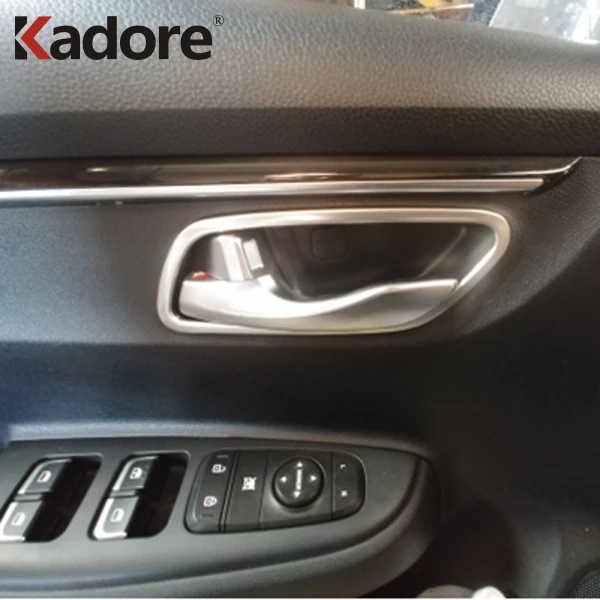 For Kia Rio 4 X-line 2018 2019 Carbon Fiber Interior Door Handle Cover Trims Protection Sticker Accessories Car Styling