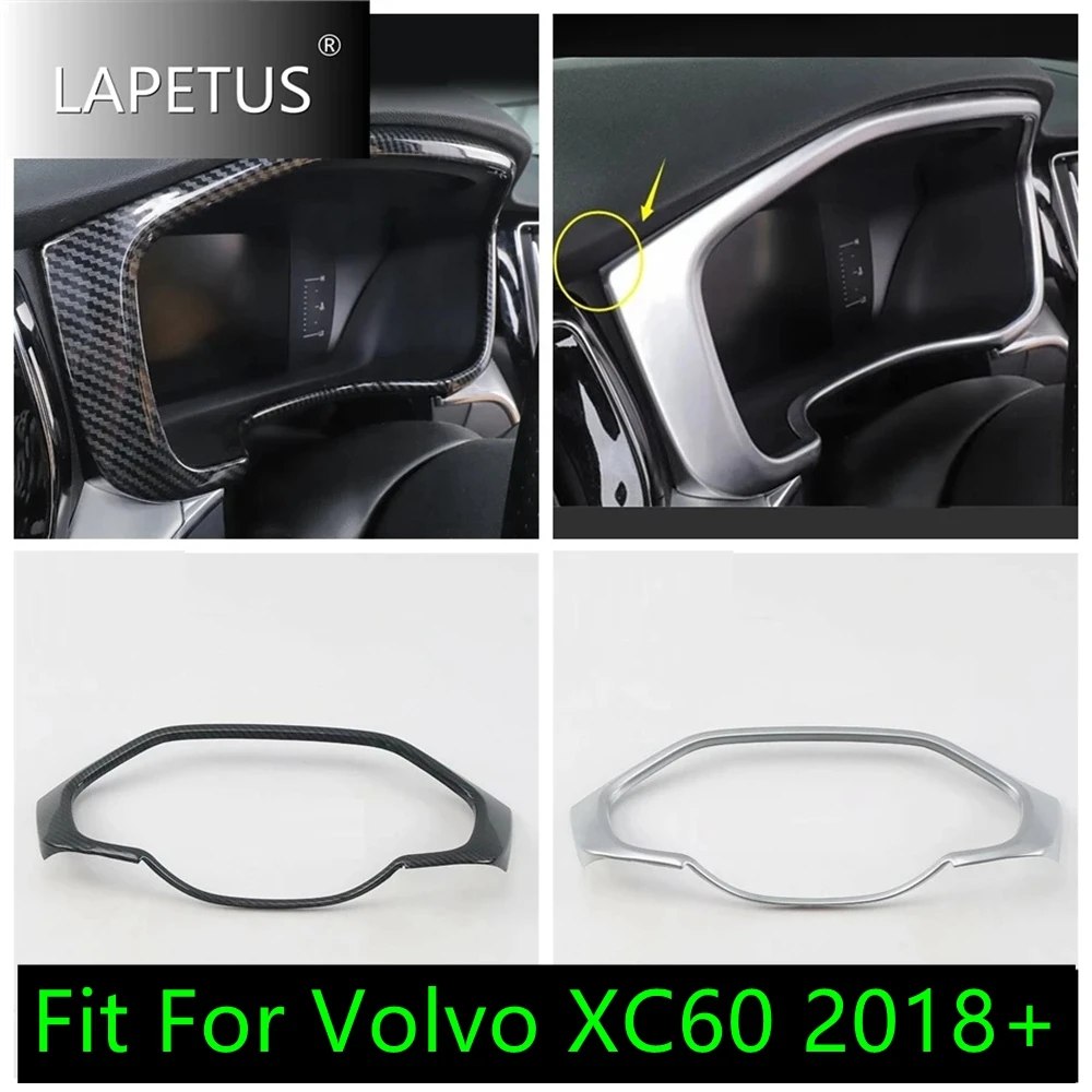 

Carbon Fiber / Matte Fit For Volvo XC60 2018 - 2024 Interior ABS Dashboard Instrument Panel Screen Frame Cover Trim Accessories