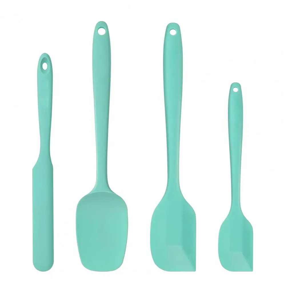 

4Pcs Silicone Spatula Set Food Grade Non-Stick Heat Resistant Kitchen Utensils for Cooking Baking Stirring Scraping Serving