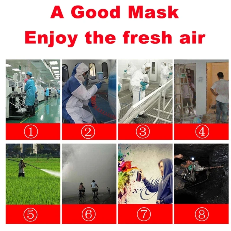 6200 Respirator Gas Mask Anti Dust Respirator Face Gas Mask Protection Industrial Gas Masks with Filters Widely Used